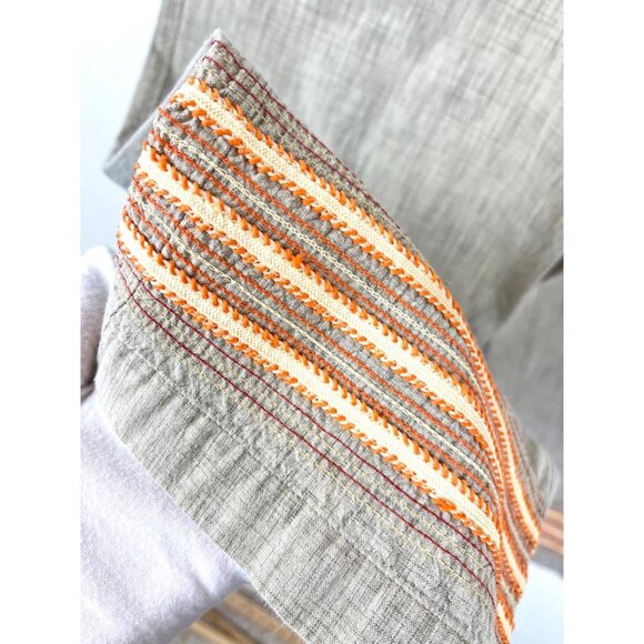 Woolrich Boho embroidered khaki crop pants coastal lagen size 12‎ - Picture 8 of 8